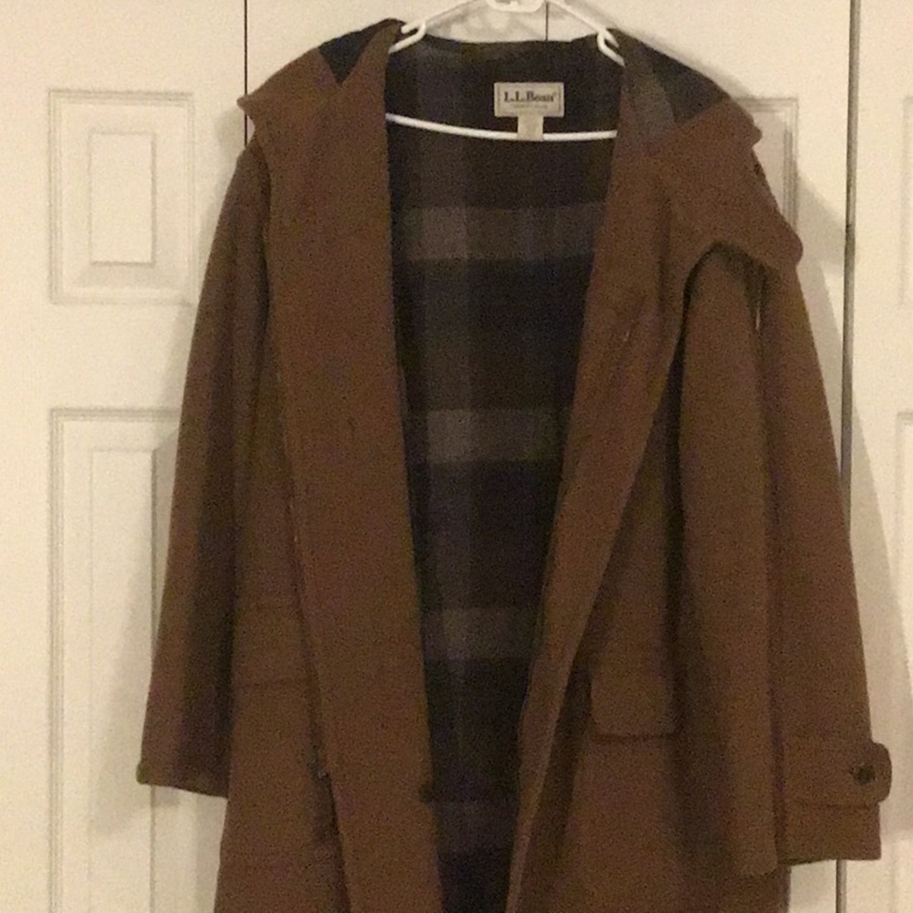 LL Bean Wool Toggle Coat XL